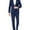 Dark Blue, variant on Adam Baker by Needdle & Stitch Men's Tux-SP 2-Piece Slim Fit Peak Lapel Formal Tuxedo Suit Set - Heather Grey - 44S