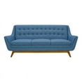 thumbnail image 2 of Allora Tufted Back Modern Fabric & Rubberwood Sofa in Blue/Champagne, 2 of 4