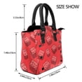 thumbnail image 2 of Single Shoulder Bag Rivet Bag 7.48×7.48×3.94in Removable Shoulder Belt Can Be Held Or Diagonal Across A Variety Of Matching Styles Red Building Block, 2 of 6