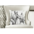 thumbnail image 4 of Ambesonne Black White Throw Pillow Cover 2 Pack, Jazz Band Musicians, 18", Black White, 4 of 6