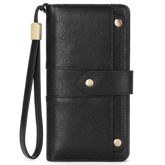 HAWEE Womens Wallets Large Capacity Credit Card Holder Rfid Wallet Women Zipper Pocket Leather Ladies Wristlet Clutch Wallet