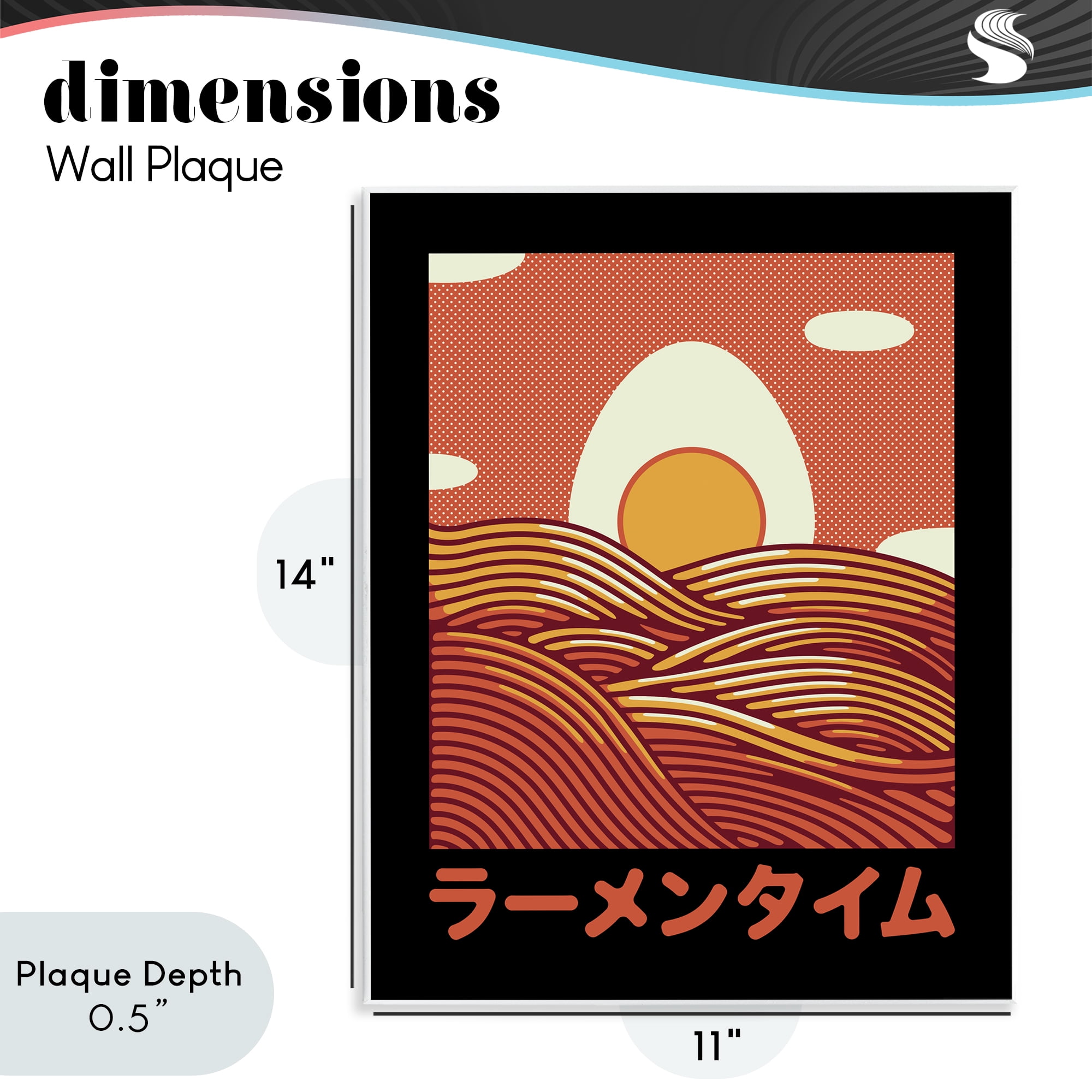 Stupell Industries Minimalist Egg & Ramen Sunset Wall Plaque Art, design by Tobe Fonseca