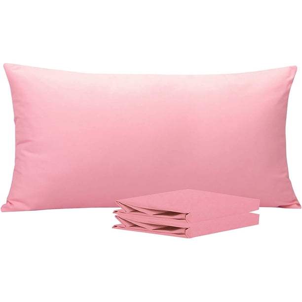 NTBAY Juego de 2 fundas de almohada estándar, 100% microfibra cepillada de 1800 hilos, súper suaves y acogedoras, resistentes a las arrugas, la decoloración y las manchas con cierre de sobre, fundas d