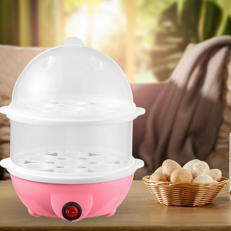 Electric Egg Boilers Cooking Supplies Multifunctional Auto Shut Off Kitchen  Utensil Visible Portable Egg Cooker for Dormitory Breakfast Home 2 Tier