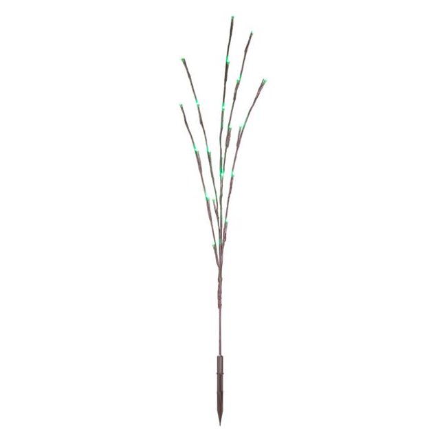 3 Piece 60 Green Wide Angle 36 in. LED Twig Light Set on Brown Wire