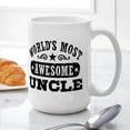 thumbnail image 6 of CafePress - World's Most Awesome Uncle Large Mug - 15 oz Ceramic Large White Novelty Mug, 6 of 6