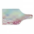 thumbnail image 1 of Pastel Cutting Board, Japanese Nature Sakura Tree Cherry Blossoms Romantic Dreamy Cheerful, Decorative Tempered Glass Cutting and Serving Board, Wine Bottle Shape, Pale Pink Pale Blue, by Ambesonne, 1 of 1