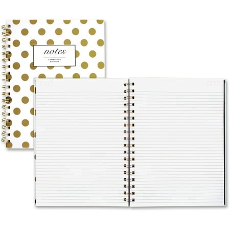 UPC: 0043100590163 | Cambridge Cambridge Fashion Hardcover Business Notebook  Medium  Gold Dot –
