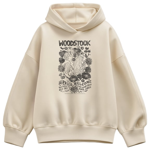 Woodstock - Nouveau - Ladies Oversized Fleece Hoodie Sweatshirt