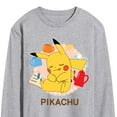 thumbnail image 3 of Pokémon - Sleeping Pikachu - Men's Long Sleeve Graphic T- Shirt, 3 of 5