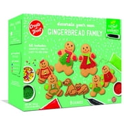 Holidays Christmas Family Gingerbread Cookie Kit - Everything Included - Icing and Candies - 19.4 oz
