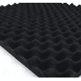 thumbnail image 3 of Acoustic Foam Panels 50x50x2cm – Studio Soundproofing Tiles for Home Recording, Vocal Booth, KTV & Drum Room | Pyramid Design Noise Reduction Wall Panels (Black, 12-Pack), 3 of 5