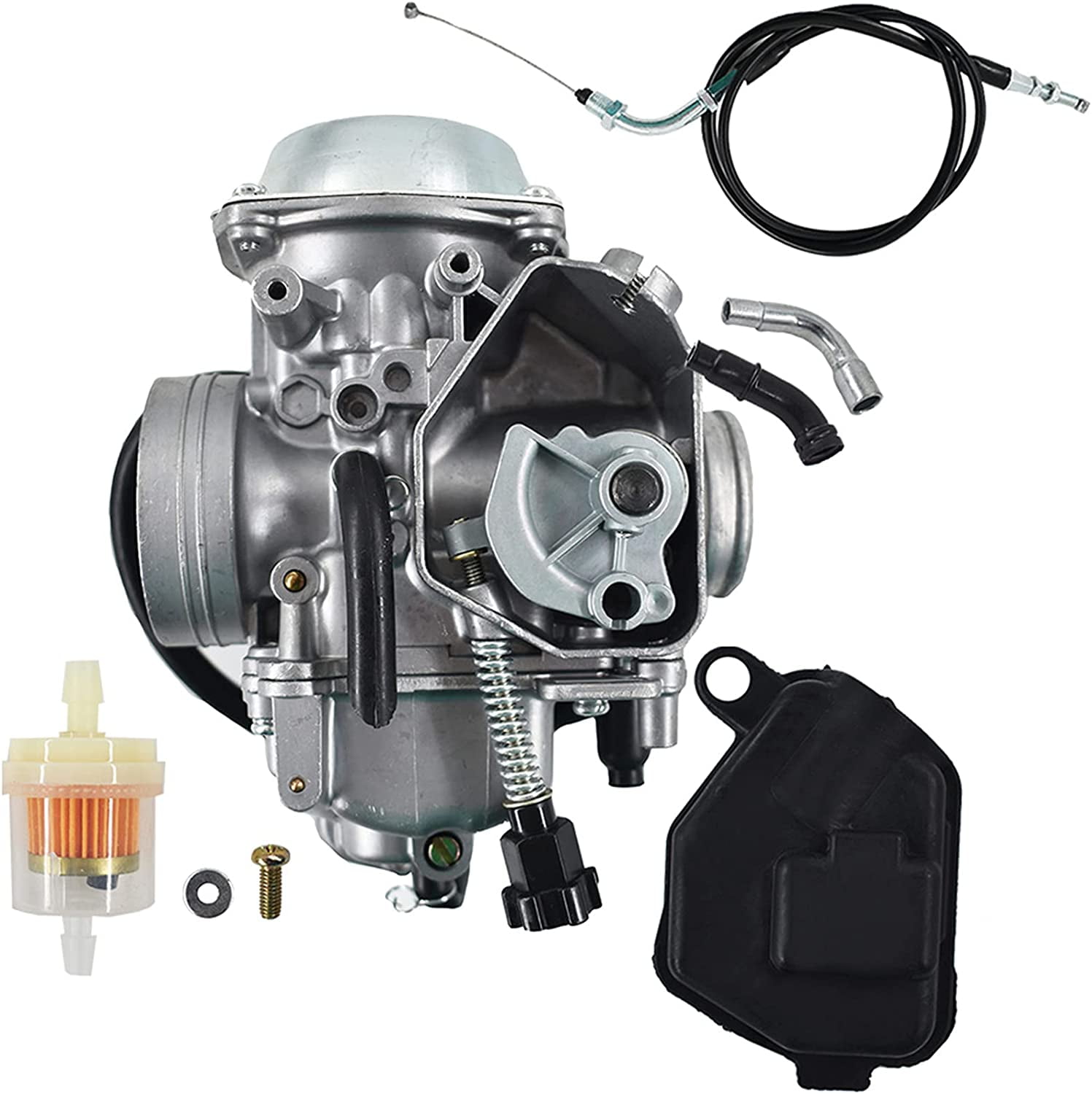 Genrics Carburetor with Throttle Cable Replacement for Honda Fourtrax