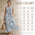 thumbnail image 7 of Xixirimido Toile de Jouy Blue Print Women Maxi Dresses Casual Summer Dresses Tank Long Flowy Sleeveless Sundresses with Pockets Beach Vacation Outfits, Parrot Butterfly Leopard, XX-Large, 7 of 7