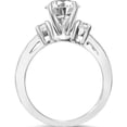 thumbnail image 3 of Lina Jewel Beautiful 2 Ct Round Cut Lab Created Diamond Ring – Prong Set 14K White Gold Plated – Unique Engagement Gift – Silver Wedding Jewelry, 3 of 3