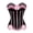 8068Pink, variant on Overbust Corset Bustier women Pink Lace Trim Corset Women victorian corset S