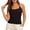 Black, variant on Summer Tops for Women Solid Summer Style Beaded Collarless Tie Back Tank Top with Back Revealing Pure Color Sporty Top Women's Summer Tank Tops Green M