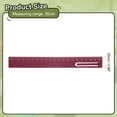 thumbnail image 2 of Uxcell 2pcs Straight Ruler 20cm Metric Metal Aluminum Alloy Measuring Bookmark Clip Ruler Scale Tool for Measure Study Reading Classroom Office, Dark Red, 2 of 7