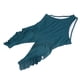 thumbnail image 5 of Traje de baño de una pieza Traje de baño de una pieza de moda sin mangas delgado con volantes para mujer Azul marino L, 5 of 5