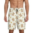 thumbnail image 3 of Lsque Kawaii Bear Mens Sleep Pajama Shorts,Short Pajama Pants, Cotton Ultra-Soft Knit-3X-Large, 3 of 9