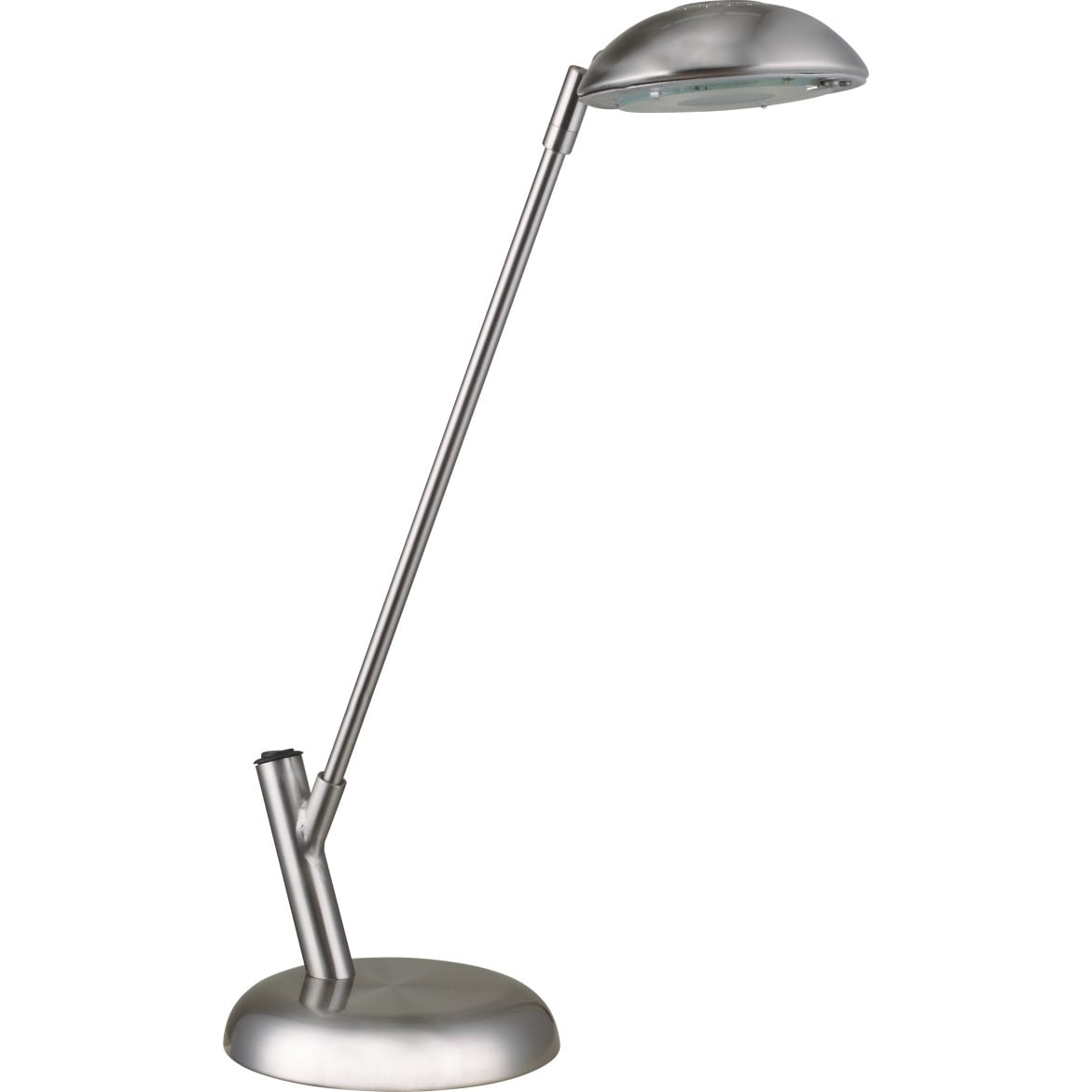 Night Boutique Metal Desk Lamp In Silver- Saltoro Sherpi