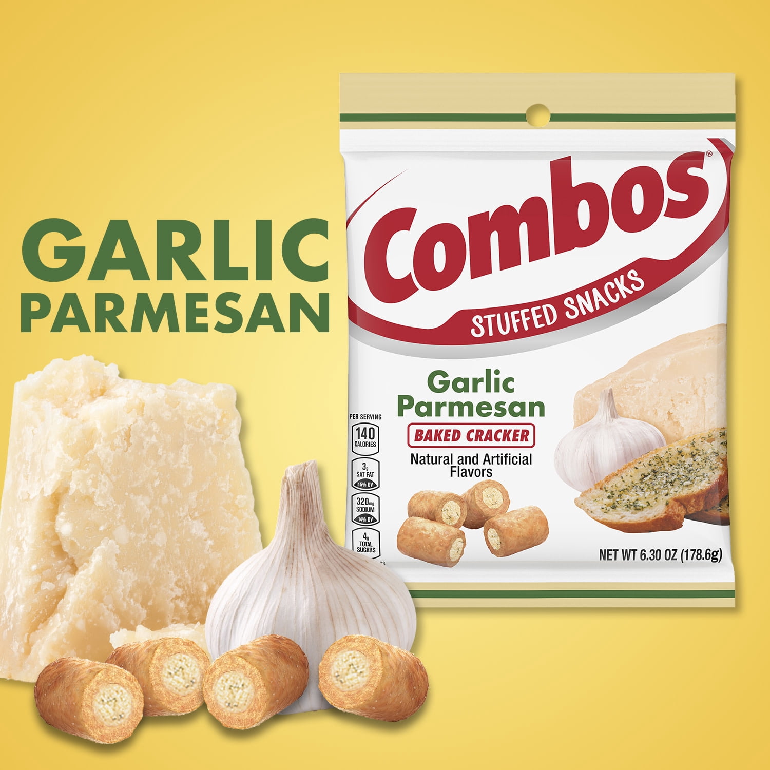 Combos Parmesan Garlic Baked Snacks - 6.3 oz Bag
