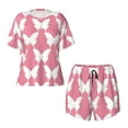 thumbnail image 2 of Yiaed Butterfly 2 Print Short Sleeve Pajama Sets for Women Casual Crew Neck 2 Piece Lounge Sets Women's Short-Sleeved Pajama-Large, 2 of 5