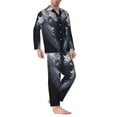 thumbnail image 2 of Balery Elegant Feathered Floral Wings Pijama para Hombre de Dos Piezas con Manga Larga, Conjunto de Dormir y Descanso Suave con Bolsillos-X-Large, 2 of 7