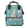 thumbnail image 1 of Disketp Teal Mama Llama Mochila de Pañales de Gran Capacidad con Múltiples Bolsillos, Mochila de Viaje Multifuncional para Bebé, Unisex, Moderna y Resistente, 1 of 6
