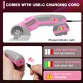 thumbnail image 4 of SHALL 4V Cordless Electric Scissors, Rechargeable Cardboard Cutter, Rotary Electric Box Cutter w/Safety Lock, LED Light & Replacement Blade for Fabri, 4 of 7