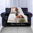 thumbnail image 4 of Custom Blanket with Photos Personalized Text Blankets for Adult Customized for Dad Mom Soft Fleece Throw Blanket Mother's Day Anniversary Valentine 10 Photos Blankets, 4 of 5