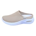 thumbnail image 2 of Womens Shoes Slip On, Womens Slip On Walking Shoes, Walking Shoes Women Slip On, Women's Slip-On Mules Breathable Mesh Summer Slippers Lightweight Soft Sole Casual Shoes for Daily Wear, Beige 6, 2 of 7