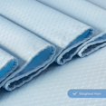 thumbnail image 4 of BRILLAR Cortina de ducha tipo gofre azul niebla - resistente al moho, impermeable, gruesa y lavable - tamaño 200x - incluye 12 ganchos, 4 of 5