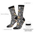 thumbnail image 4 of Haiem Bulldog And BONES Pattern Crew Socks – Soft & Durable Moisture-wicking Socks, Stay-Up Fit for Business, Work, and Casual Wear Size 5-11, 4 of 6