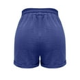 thumbnail image 4 of Wycnly Shorts for Women Womens Cotton Linen Shorts Summer Casual Solid Loose Straight Leg Short Pants Fashion Drawstring Elastic Waist Ladies Shorts with Pockets, 4 of 5