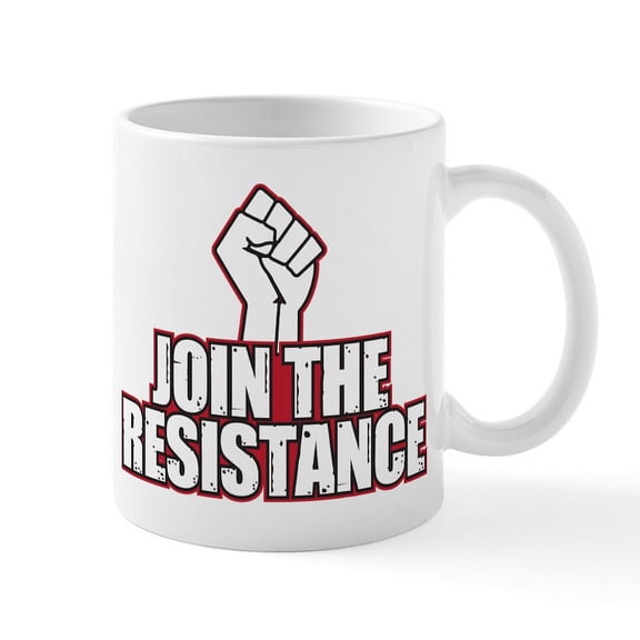 CafePress - Join The Resistance Mug - 11 oz Ceramic Mug - Novelty Coffee Tea Cup