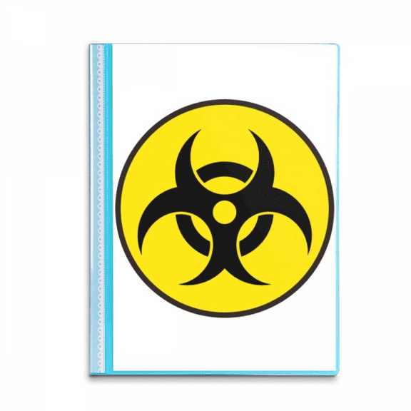 Danger Checal Toxic Radiation Symbol Book Sheet Protectors Portfolio Binder Folder