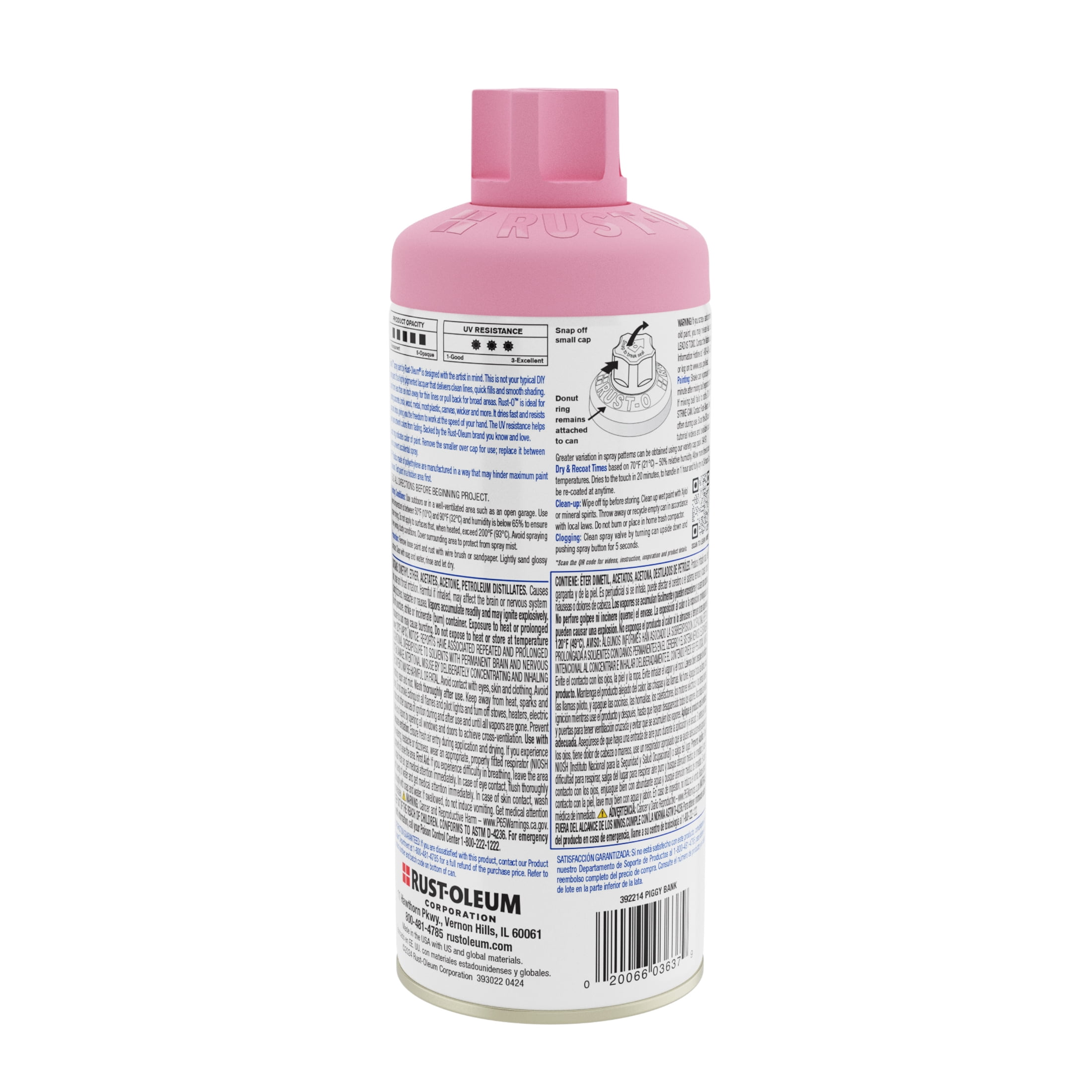 (6 pack) Piggy Bank, Rust-Oleum Rust-O Acrylic Matte Spray Paint-392214, 11 oz