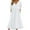White, variant on Cathalem Dress for Women Deep V Neck Puff Short Sleeve Tiered Dress Elastic High Waist Flowy A Line Midi Dresses,White L