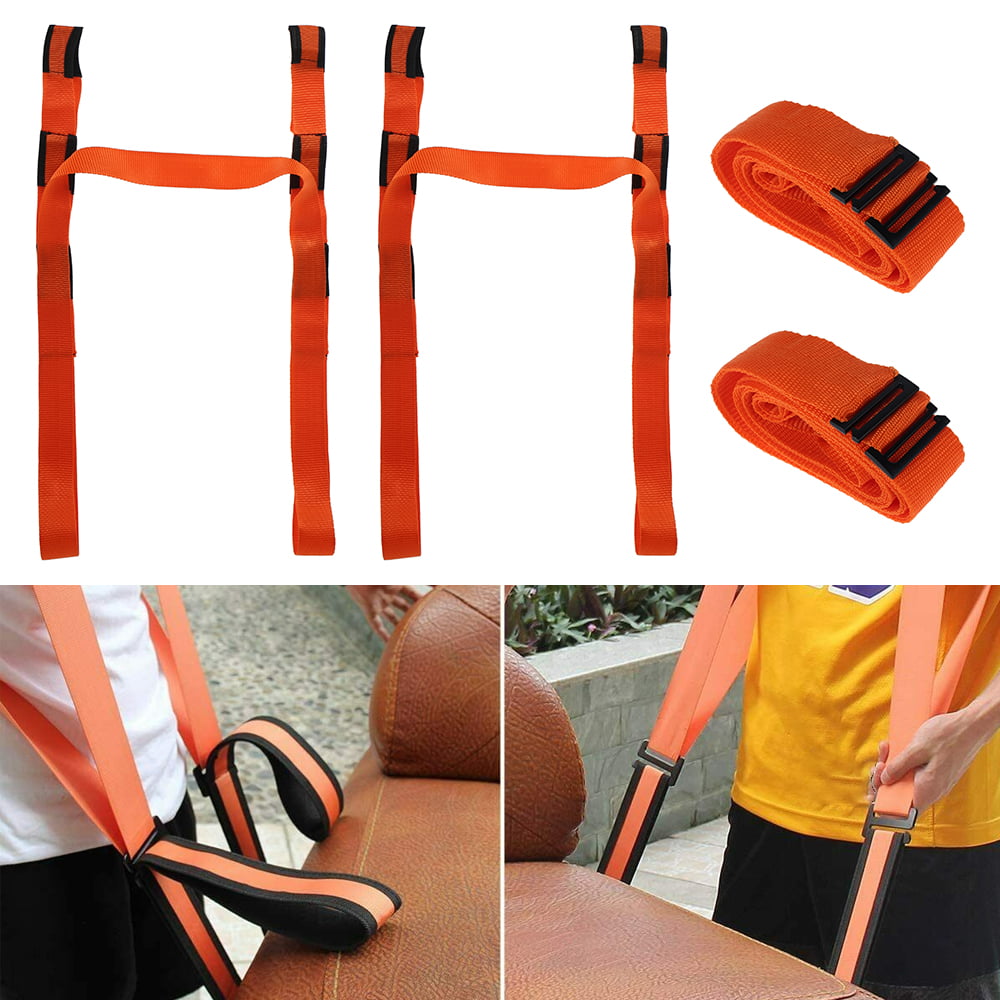 with Bonus Slip-Proof Gloves 2 Person Shoulder Moving Belts Furniture Moving Straps Great Tool for Moving Furniture Orange Appliances Mattresses
