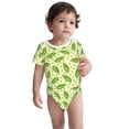 thumbnail image 2 of Yiaed Green Peas Print Infant Climbing Short Sleeve Onesie One-Piece Baby Bodysuit Clothes 0-12 Months -, 2 of 6