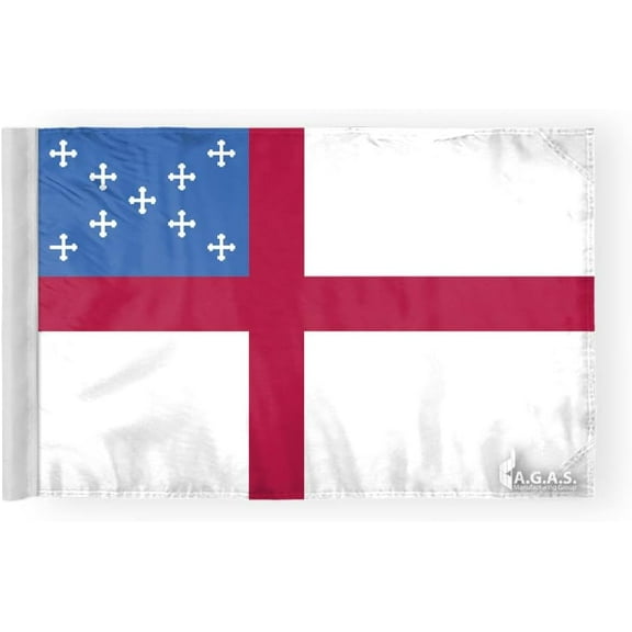 AGAS Episcopal Church Motorcycle Flag 6x9 inches- Double Sided, Wrap Knitted Polyester, Flag Only