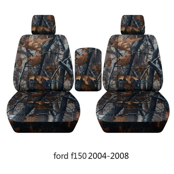 Designcovers Fits 2004-2008 Ford F-150 Camo Seat Covers Console No Int Seat Belt Real Tree
