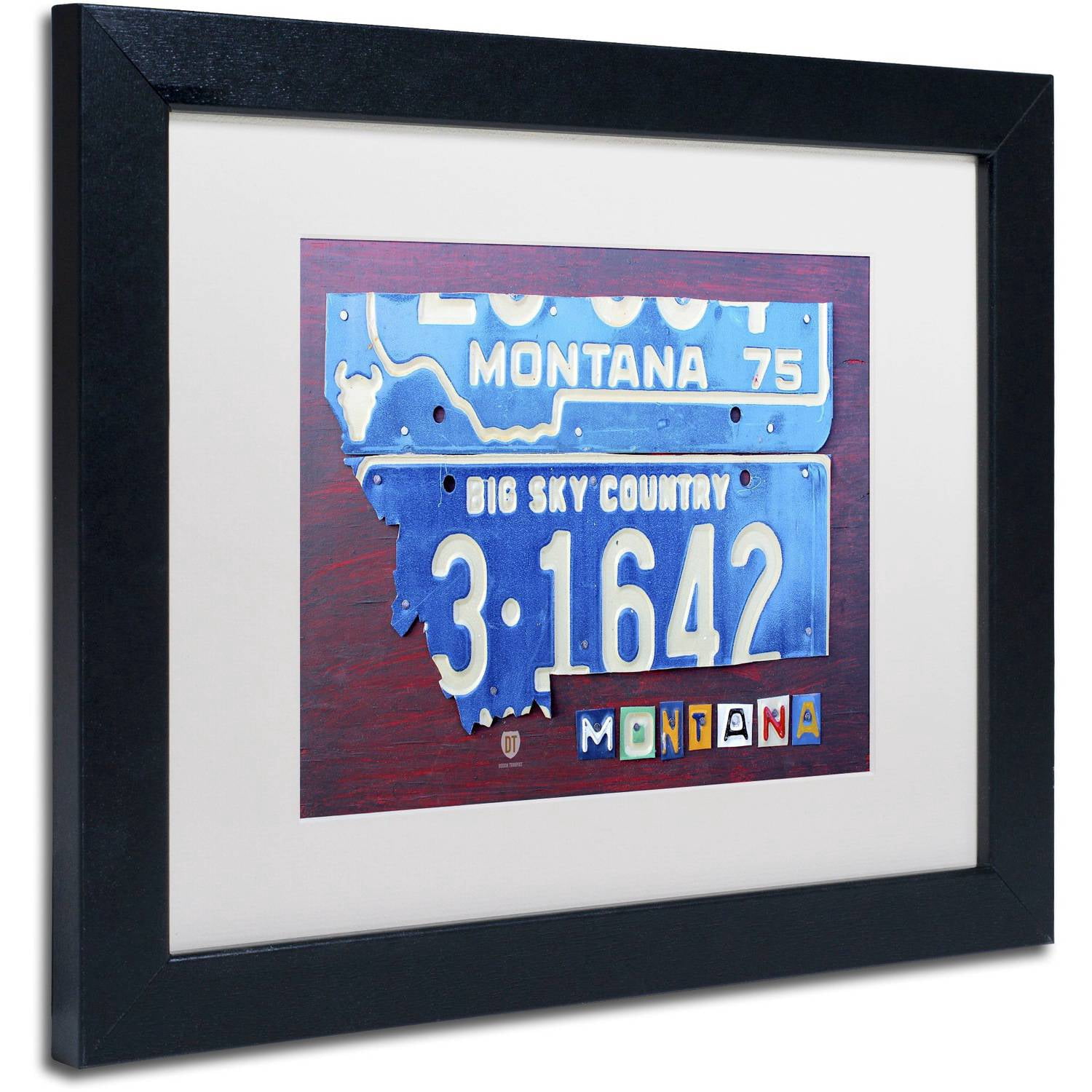 Trademark Fine Art 'Montana' Canvas Art by Design Turnpike, White Matte, Black Frame