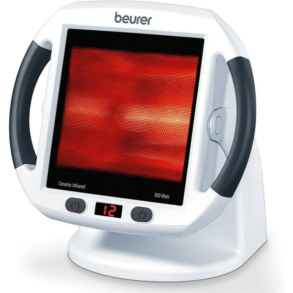 Beurer IL50 Infrared Heat Lamp Heated Red Light Therapy Lamp for Body, Face, Sinuses, & Skin - Effective Muscle Pain & Cold Relief Treatment by Improving Blood Circulation
