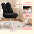 thumbnail image 5 of Ktaxon Teddy Fleece Office Chair, Rabbit Ear Backrest Vanity Chair, Adjustable Swivel Reading Chair for Home Office Black, 5 of 10