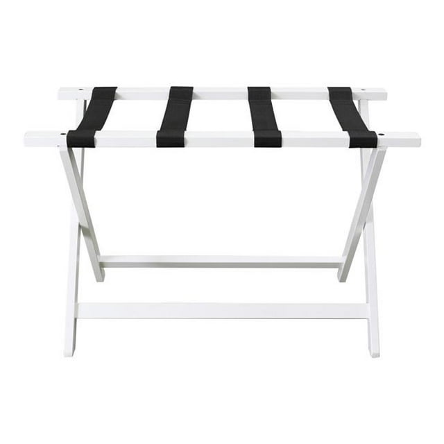 Casual Home 102-11 30 in. Heavy Duty Extra Wide Luggage Rack - White