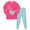 A-B Hot Pink, variant on CAICJ98 Toddler Baby Girls Summer Clothes 3 6 12 18 Months 2T 3T 4T 5T Girls Outfits Sleeveless Dinosaur Print Tank Top Shorts Set (Orange,3-4 Years)