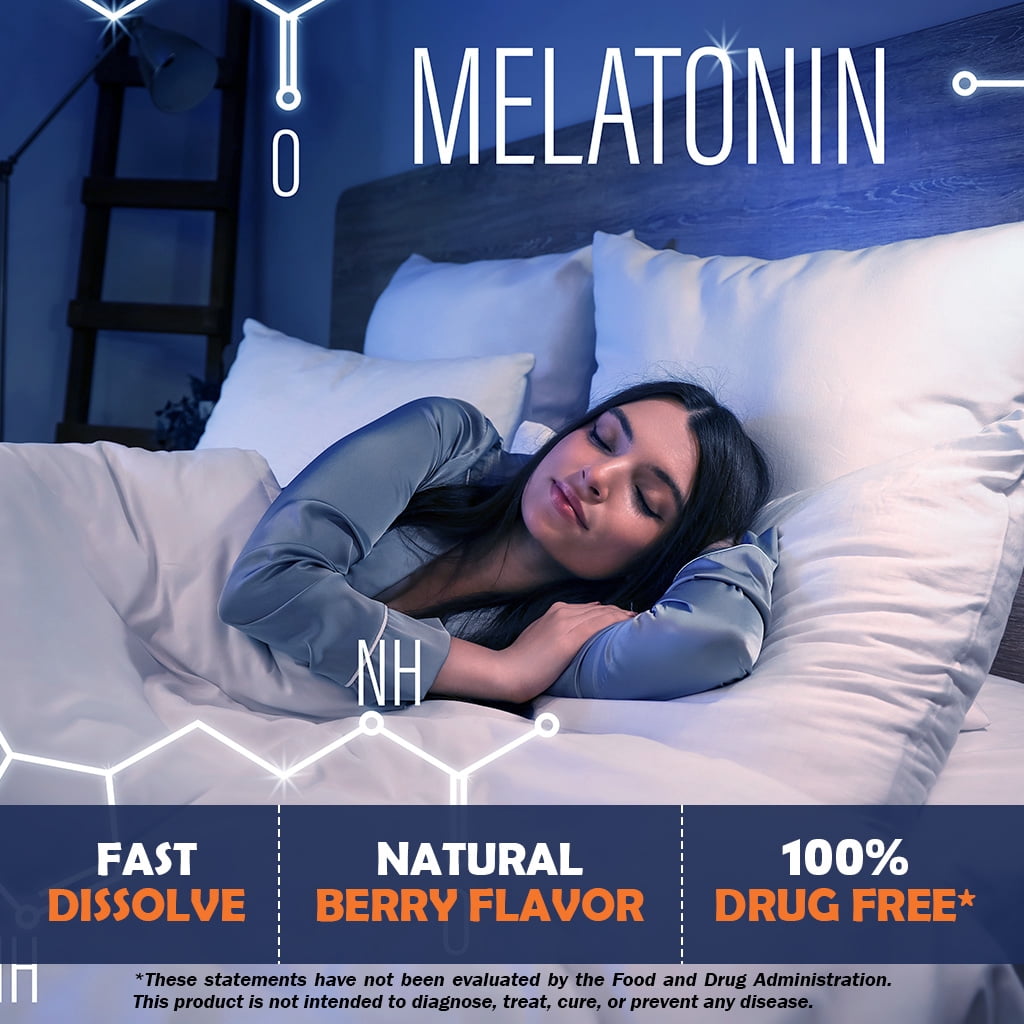 Vitamatic Melatonin 30mg - with B6 & L-Theanine - 120 Fast Dissolve Tablets with Natural Berry Flavor (2 Tablets Dose = Melatonin 60mg)- 2 Pack