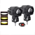 thumbnail image 1 of Par Faros Led Lupa Laser Blanco Y Amarillo Moto Exploradora, 1 of 8